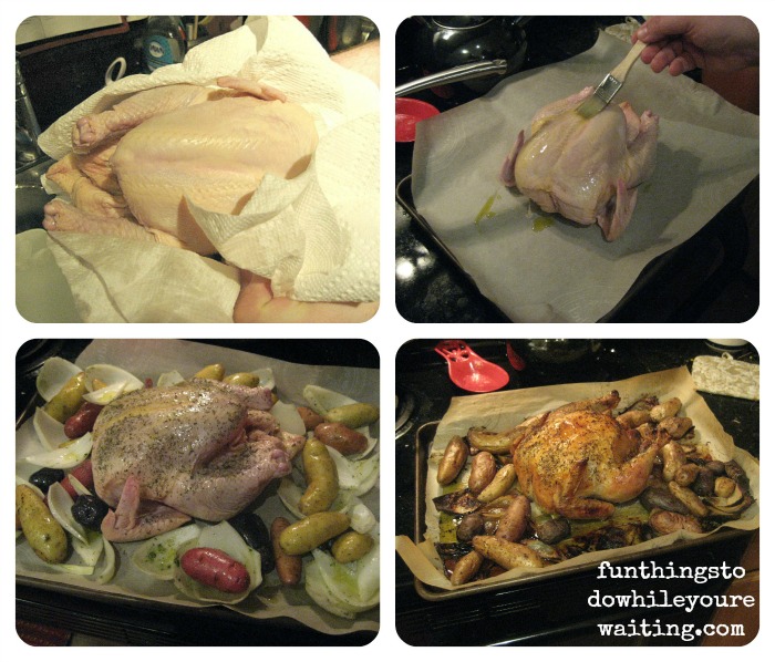 Chicken Prep and Roasting Collage