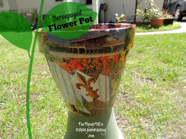 Decoupaged Flower Pot