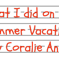 What I did on my Summer Vacation