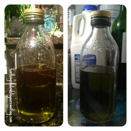 Roasted garlic olive oil bottle