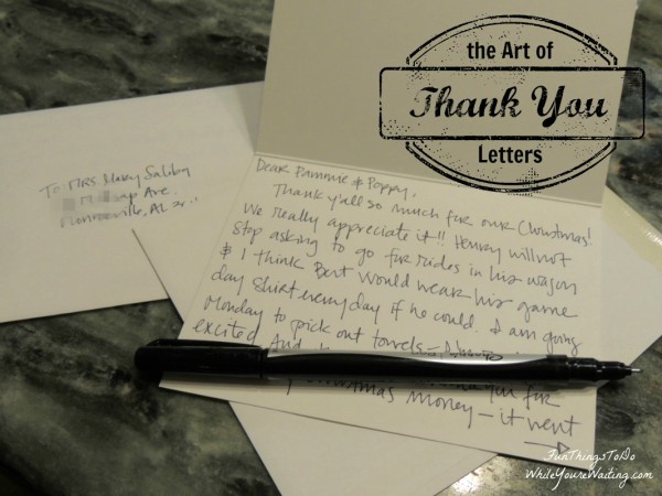 the Art of Thank You Letters