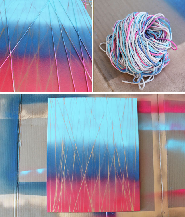 Pull String Canvas Painting DIY, Crafts