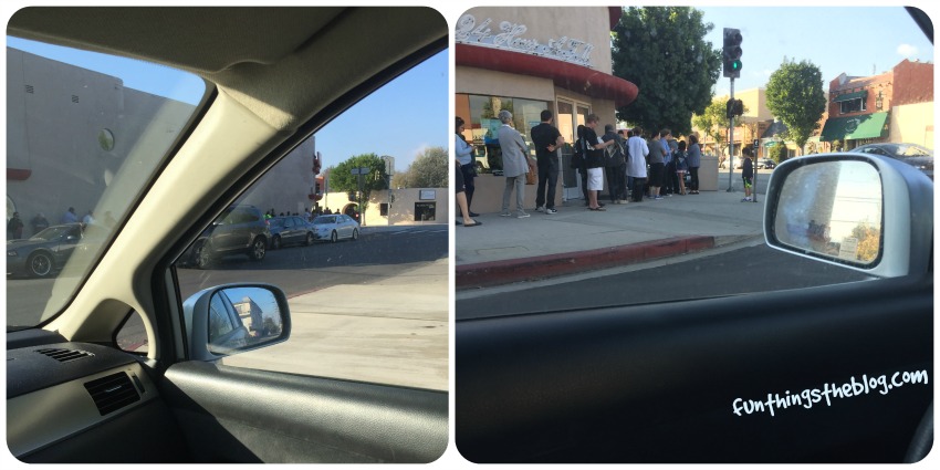 The Line Outside the Honey Baked Ham Store in Burbank